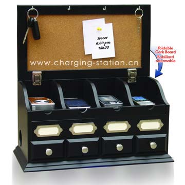 cellphone_charging_valet_organizer_with_cork_board